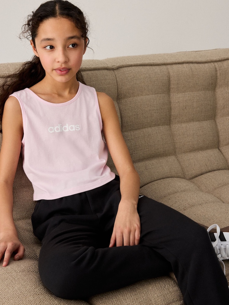 adidas Pink Essentials 100% Cotton Vest - Image 2 of 2