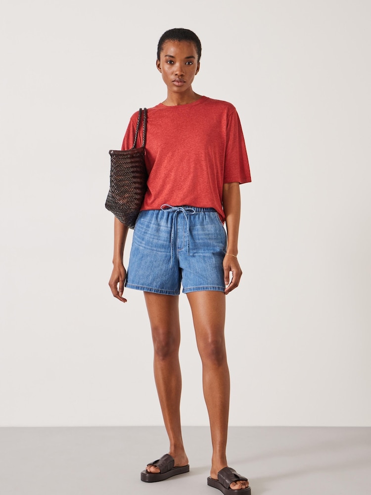 Hush Betty 100% Cotton Denim Pull Shorts - Изображение 1 из 5