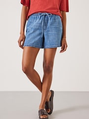 Hush Betty 100% Cotton Denim Pull Shorts - Изображение 2 из 5