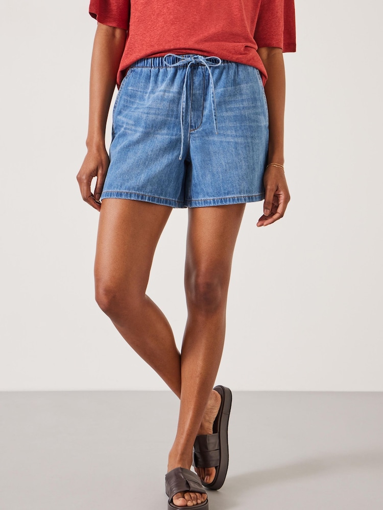 Hush Betty 100% Cotton Denim Pull Shorts - Изображение 2 из 5