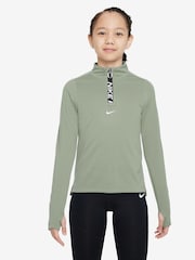 Nike Jade Green Pro Dri-Fit Half Zip Top - Image 1 of 3