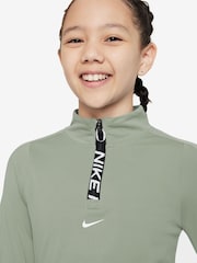 Nike Jade Green Pro Dri-Fit Half Zip Top - Image 3 of 3