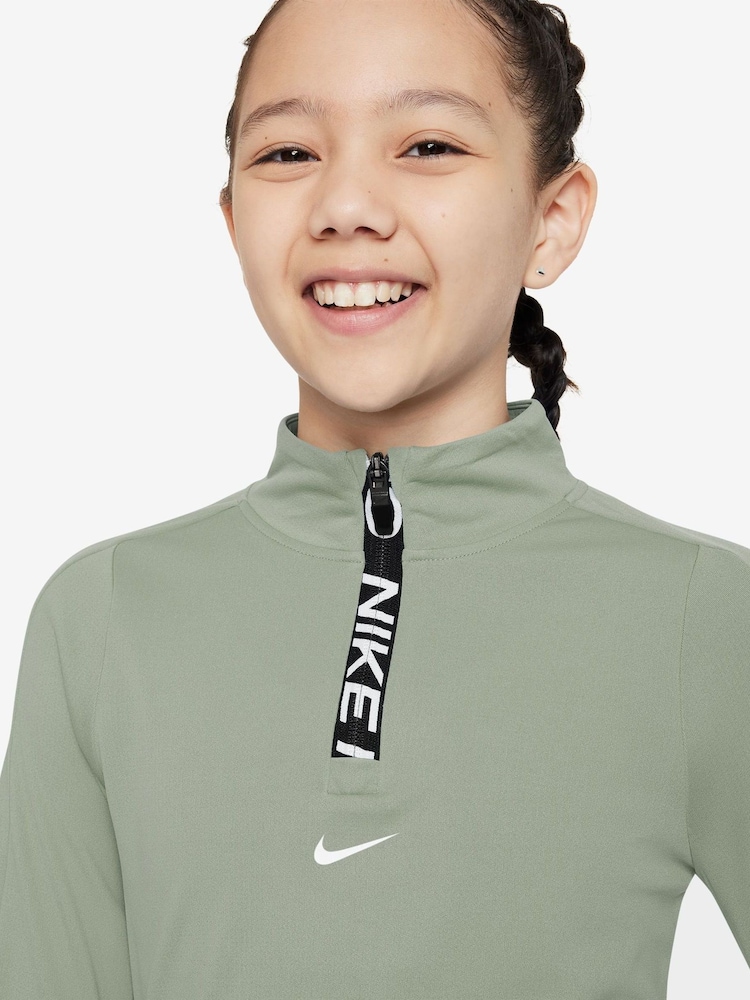 Barva žada - Majica s polovično zadrgo Nike Pro Dri-Fit - Slika 3 iz 3 Barva žada - Majica s polovično zadrgo Nike Pro Dri-Fit - Slika 3 iz 3
