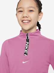 Nike Flamingo Pink Pro Dri-Fit Half Zip Top - Image 3 of 3