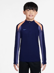 Nike Blue Dri-FIT Strike Football Half Zip Drill Top - Image 1 of 5