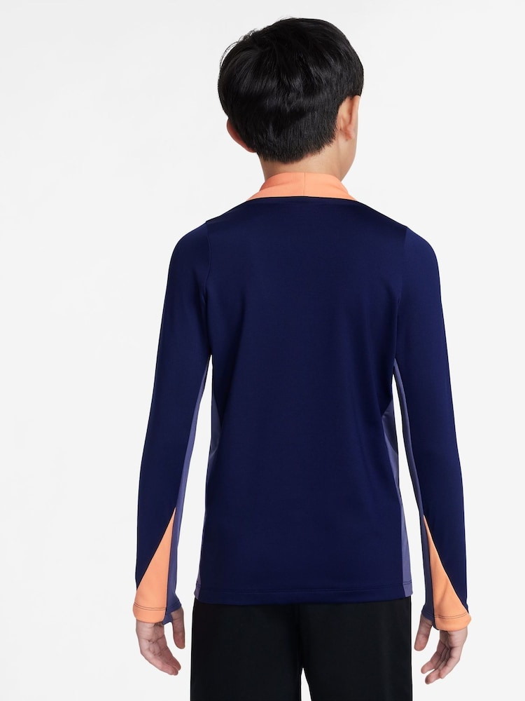 Nike Blue Dri-FIT Strike Football Half Zip Drill Top - Image 2 of 5