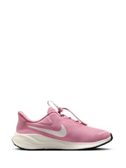 Nike Pink Revolution 7 EasyOn Easy On/Off Running Trainers - Image 1 of 10