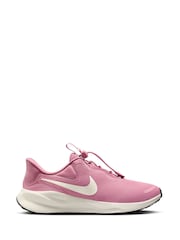 Nike Pink Revolution 7 EasyOn Easy On/Off Running Trainers - Image 3 of 10