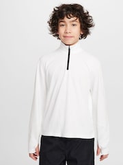 Nike White Dri-FIT UV Long-Sleeve Half Zip T-Shirt - Image 1 of 7