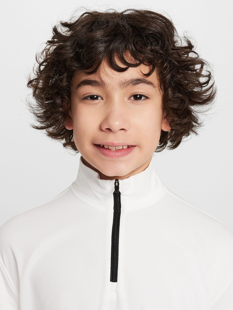 Nike White Dri-FIT UV Long-Sleeve Half Zip T-Shirt - Image 3 of 7