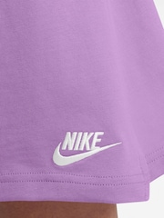 Nike Rush Lilac 100% Cotton Jersey Shorts - Image 4 of 4