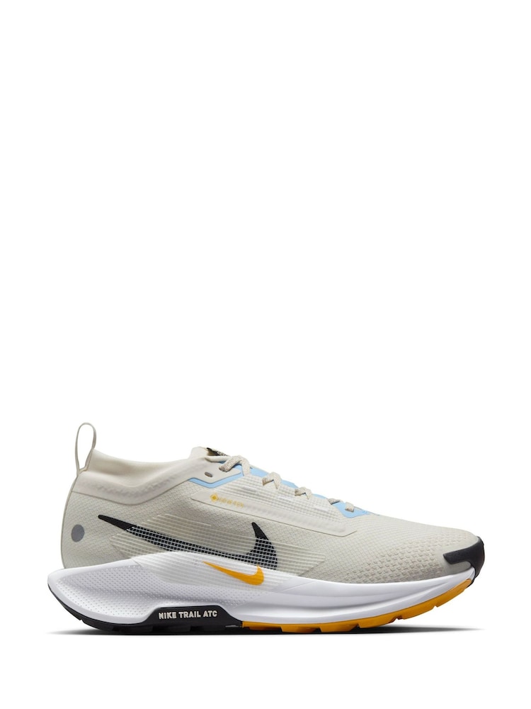 Nike White/Gold Pegasus 5 GORE-TEX Waterproof Trail Running Trainers - Image 3 of 15