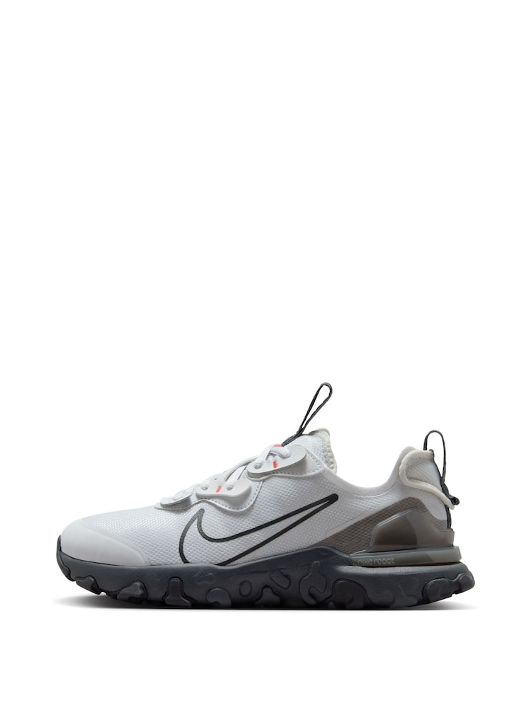 Nike Grey/Black Youth React Vision Trainers - Image 2 of 8