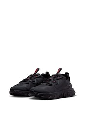Nike Black Red Youth React Vision Trainers - Image 2 of 8