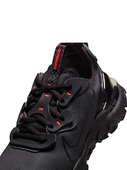 Nike Black Red Youth React Vision Trainers - Image 7 of 8
