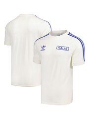 adidas Originals White Italy 3 Stripe T-Shirt - Image 1 of 3