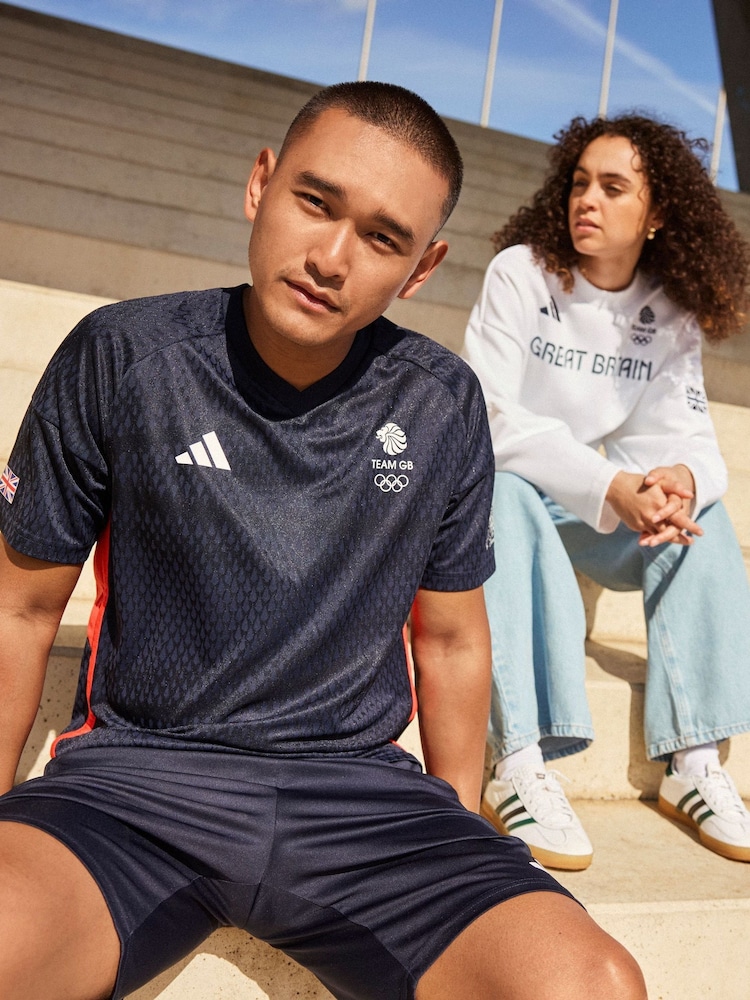 adidas Blue Team GB Football Jersey - Image 2 of 4