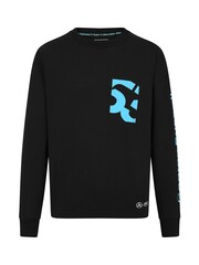 Fanatics Mercedes AMG Petronas F1 George Russell 63 Long Sleeve Black T-Shirt - Image 2 of 3