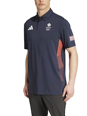 adidas Blue Team GB Golf Polo Shirt - Image 1 of 3