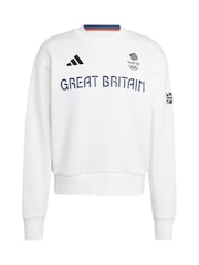 adidas White Team GB Village Sweatshirt - Image 3 of 3