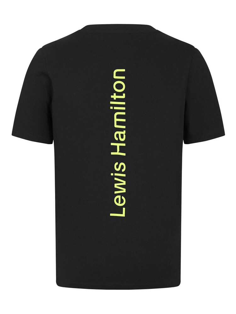 Fanatics Mercedes AMG Petronas F1 Lewis Hamilton 44 Black 100% Cotton T-Shirt - Image 2 of 3