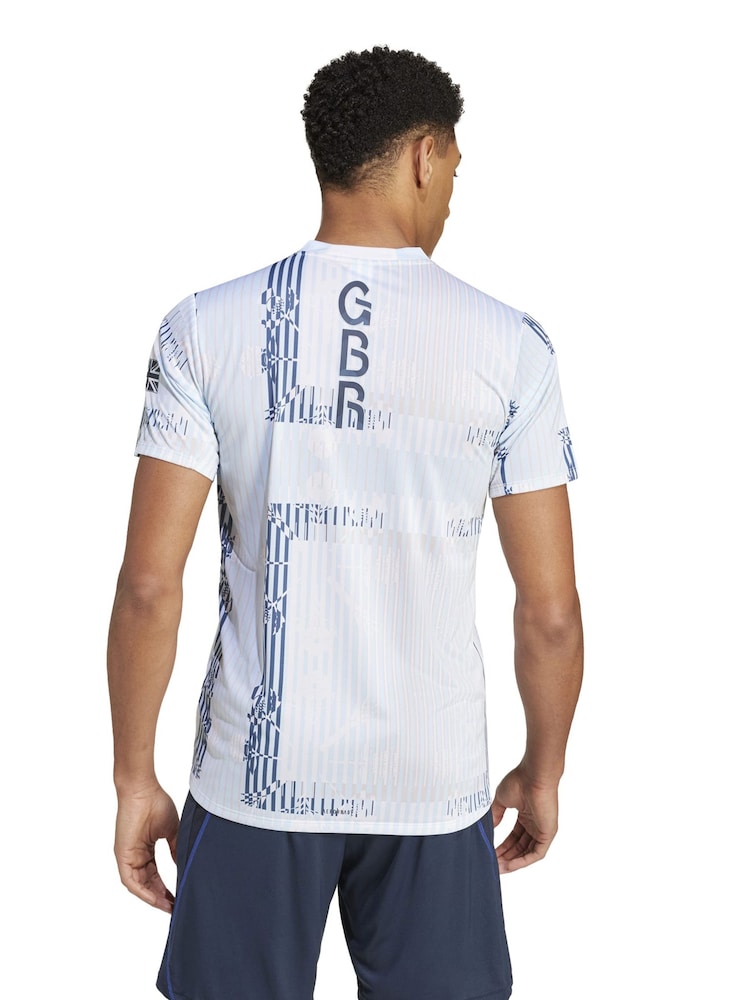 adidas Blue Team GB Village Union Jack T-Shirt - Image 2 of 3