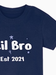 Dollymix 100% Cotton Personalised Kids Lil Bro T-Shirt - Image 2 of 4