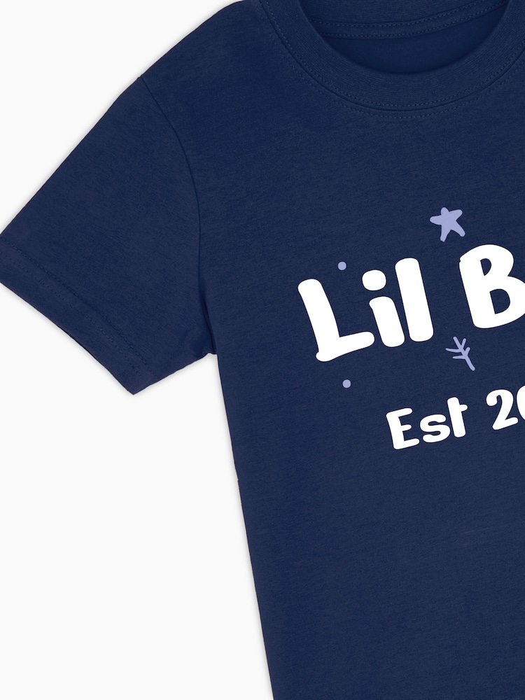 Dollymix 100% Cotton Personalised Kids Lil Bro T-Shirt - Image 4 of 4