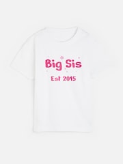 Dollymix 100% Cotton Personalised Kids Big Sis T-Shirt - Image 1 of 4