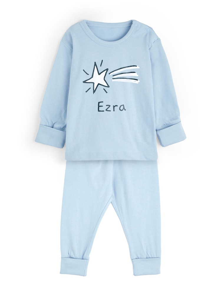 Personalised Shooting Star Toddler Pyjamas by Dollymix - Image 1 of 4