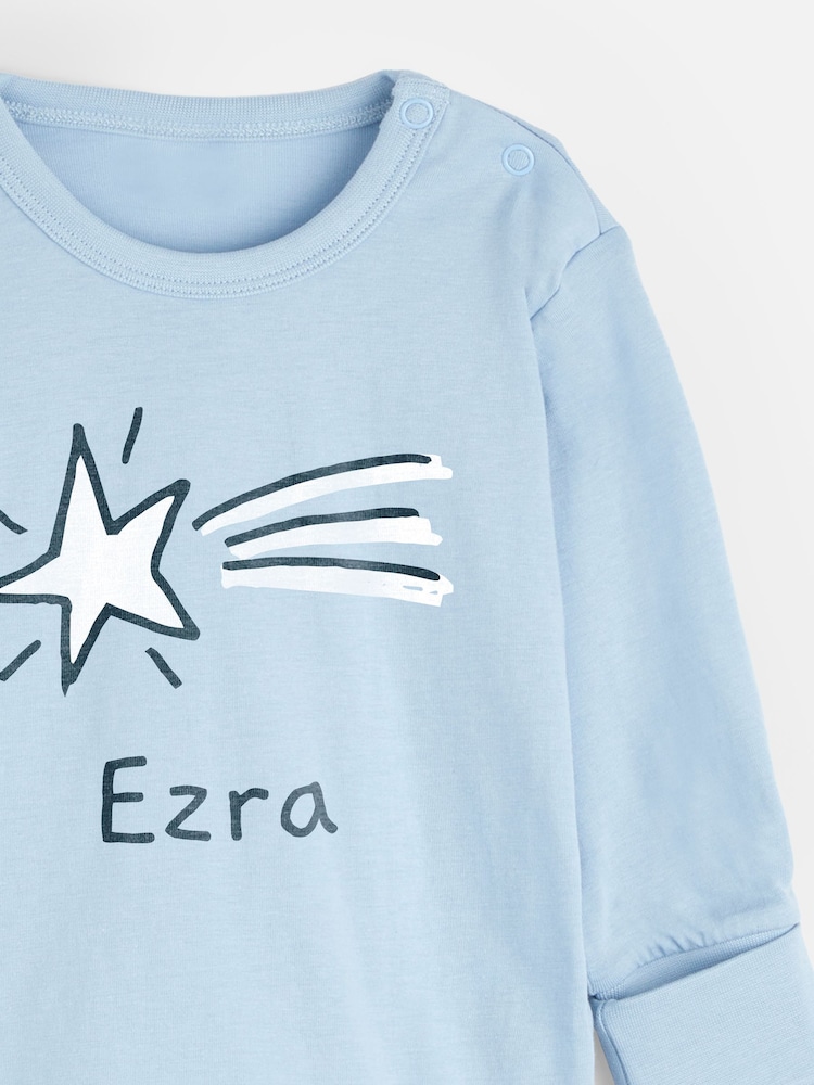 Personalised Shooting Star Toddler Pyjamas by Dollymix - Image 2 of 4