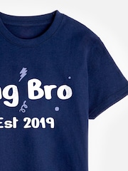 Personalised Kids Big Bro 100% Cotton T-shirt by Dollymix - Image 2 of 4