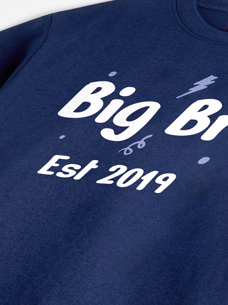 Personalised Kids Big Bro 100% Cotton T-shirt by Dollymix - Image 4 of 4