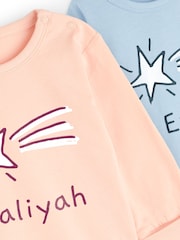Personalised Shooting Star Toddler Pyjamas by Dollymix - Image 4 of 4