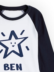 Dollymix 100% Cotton Personalised Kids Long Sleeve Baseball T-Shirt - Image 2 of 4