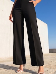 Noir - Roman Regular Wide Leg Trousers - Image 2 sur 4