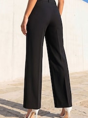 Noir - Roman Regular Wide Leg Trousers - Image 3 sur 4