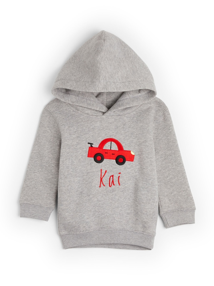 Personalised Car Toddlers Hoodie by Dollymix - Image 1 of 4