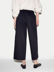 Jigsaw Black Cotton High Waisted Trousers - Image 4 of 4