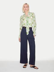 Jigsaw Green Sketch Rose Georgette Top - Image 3 of 4
