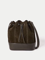 Jigsaw Green Drawstring Bucket Bag - Image 4 of 6