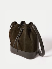 Jigsaw Green Drawstring Bucket Bag - Image 5 of 6