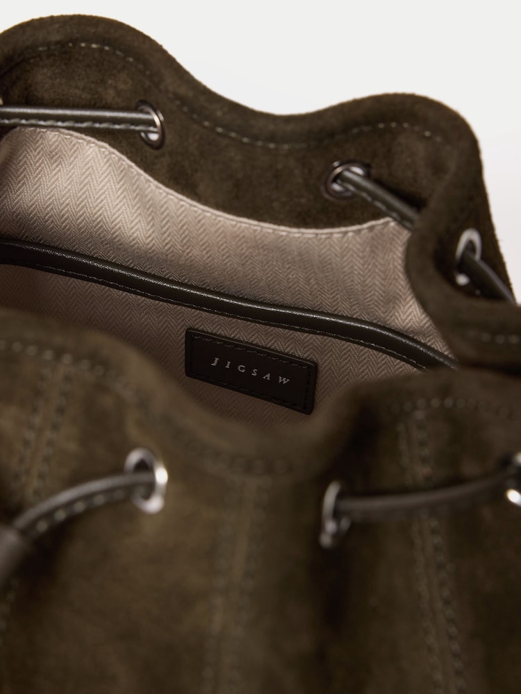 Jigsaw Green Drawstring Bucket Bag - Image 6 of 6 Jigsaw Green Drawstring Bucket Bag - Image 6 of 6