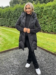 AX Paris Hooded Padded Black Gilet - Image 1 of 5