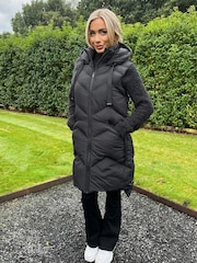 AX Paris Hooded Padded Black Gilet - Image 3 of 5