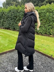 AX Paris Hooded Padded Black Gilet - Image 4 of 5
