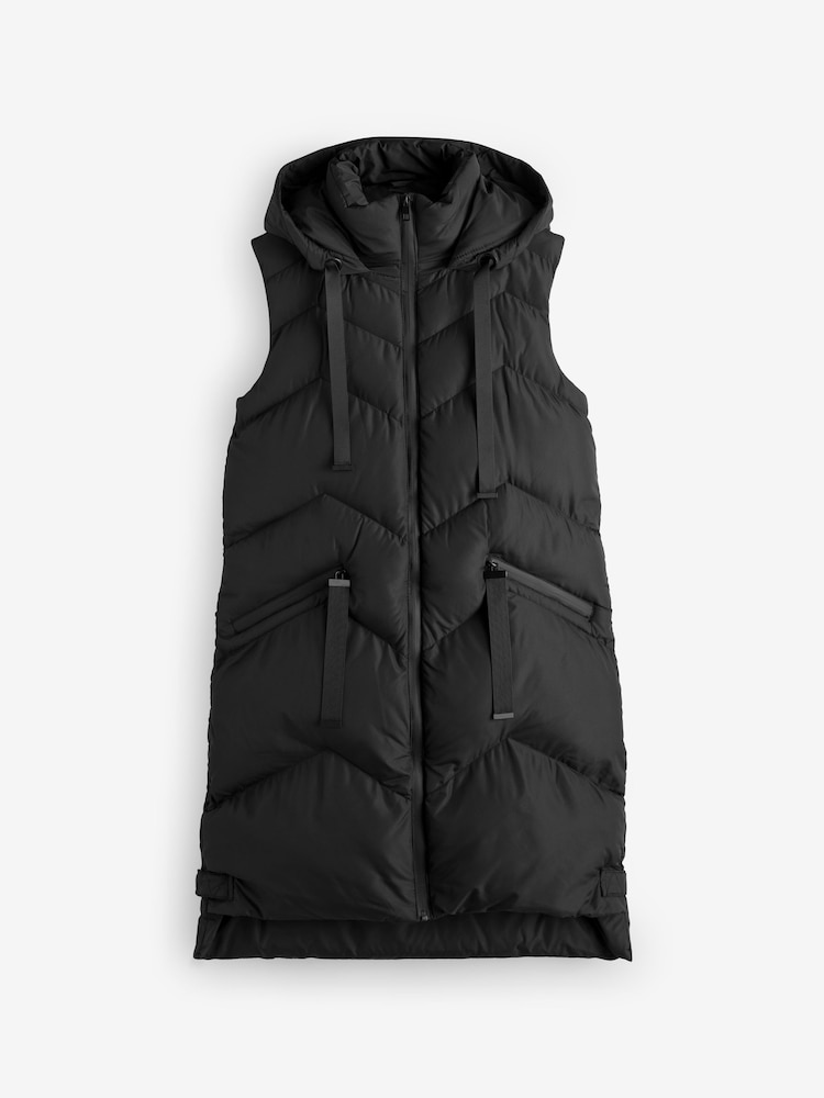 AX Paris Hooded Padded Black Gilet - Image 5 of 5