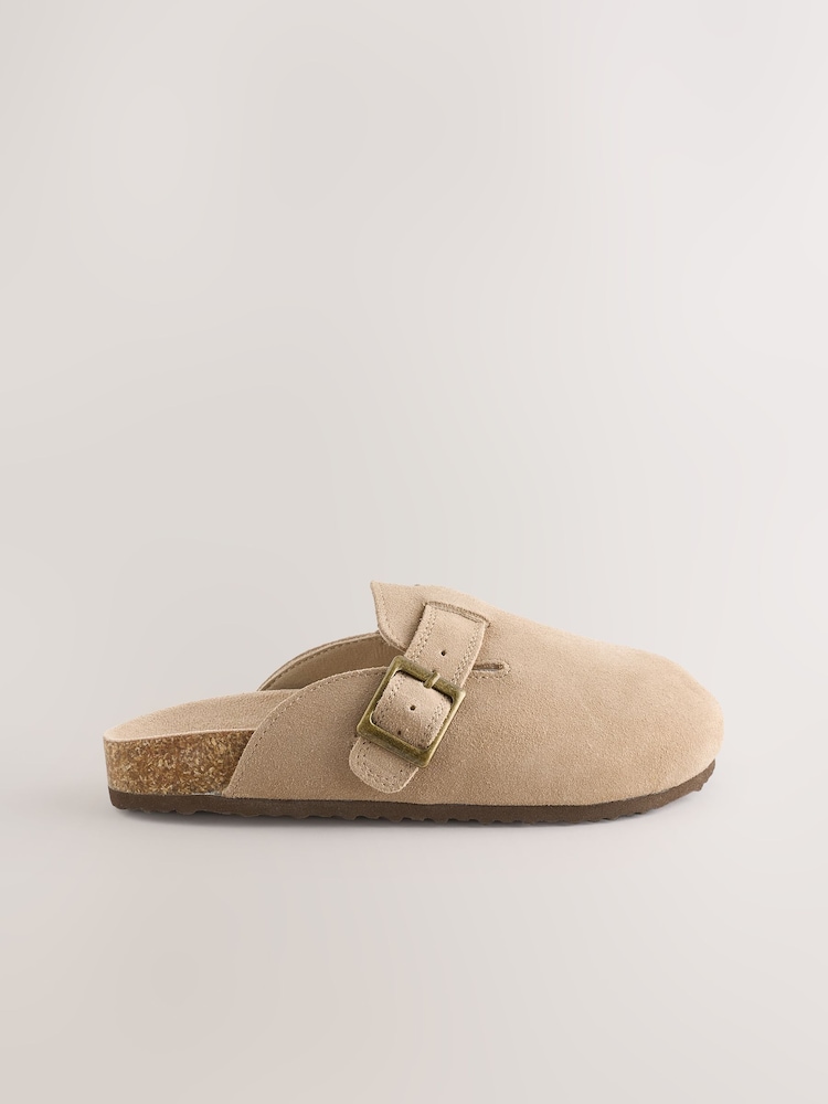 Neutral Suede Mule Clogs - Image 2 of 5 Neutral Suede Mule Clogs - Image 2 of 5