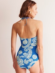 Blau - Boden Milos Gesmokter Bandeau-Badeanzug - Bild 3 von 7