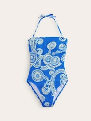 Blau - Boden Milos Gesmokter Bandeau-Badeanzug - Bild 6 von 7